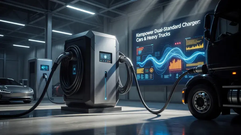 Kempower Debuts Dual-Standard Charger for Cars and Heavy Trucks